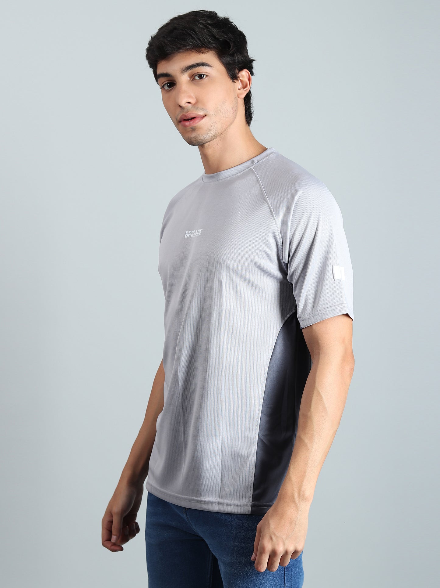 Men's Semi Oversize Fit Performance T-Shirt (Grey)