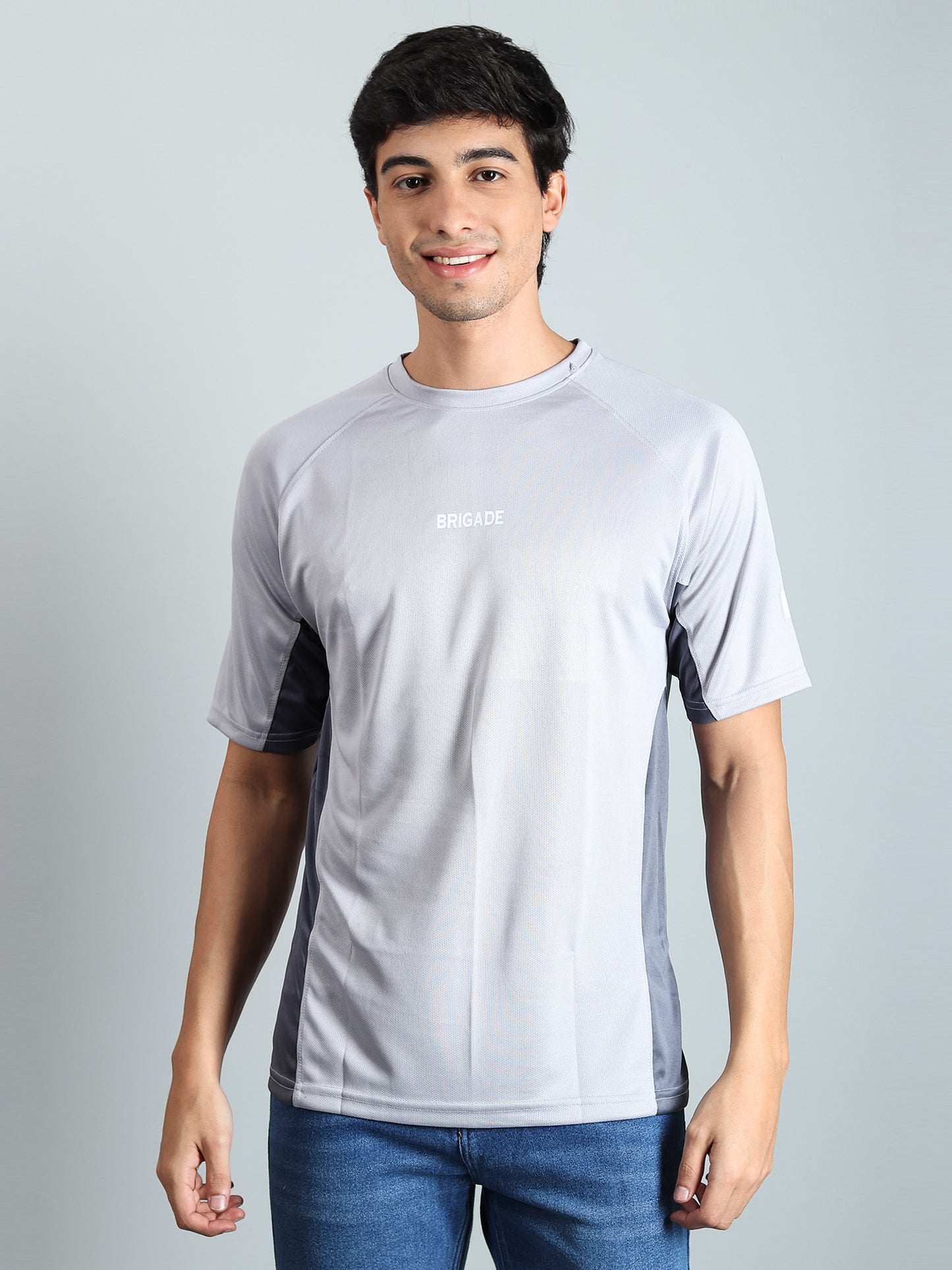 Men's Semi Oversize Fit Performance T-Shirt (Grey)